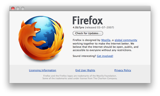 New About Firefox Window